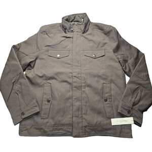 Kenneth Cole Utility Field Jacket Mens Medium Brown NWT Military Style